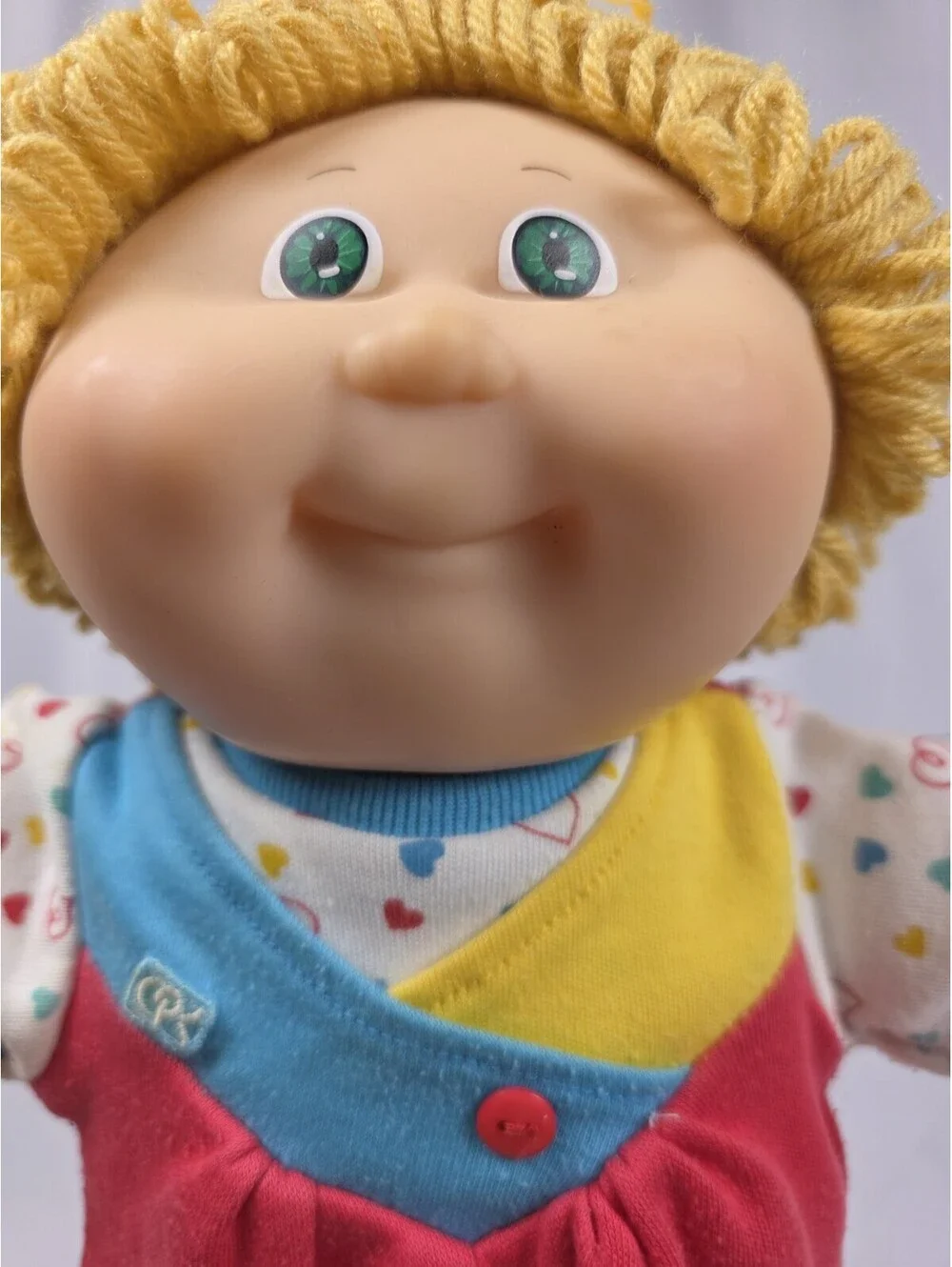 Vintage 1987 Cabbage Patch Kids Doll Coleco Blonde Hair Green Eyes China 8-893D